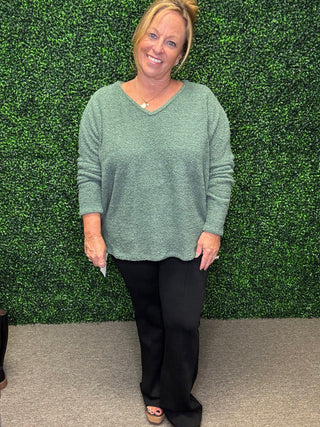 Fuzzy Olive Top FINAL SALE