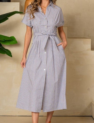 Sew in Love Stripes of Elegance Shirt Dress