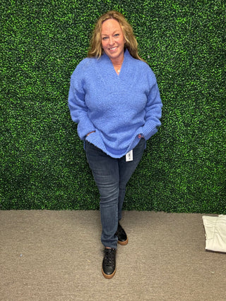 Slate Blue  Tunic Sweater
