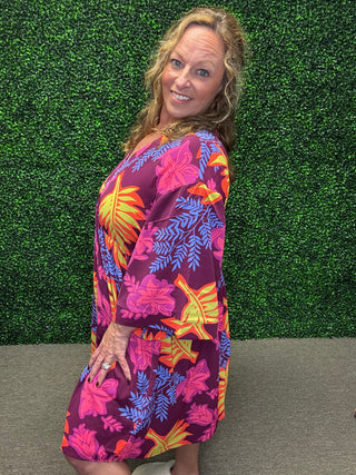 Easel Printed Twill Woven Dress