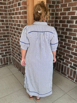 Umgee Striped Midi Dress