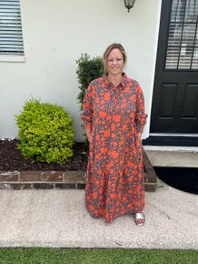 Easel Orange You Lovely Dress