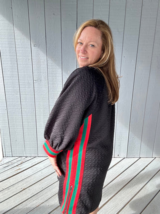 Sporty Side Stripe Dress-Entro