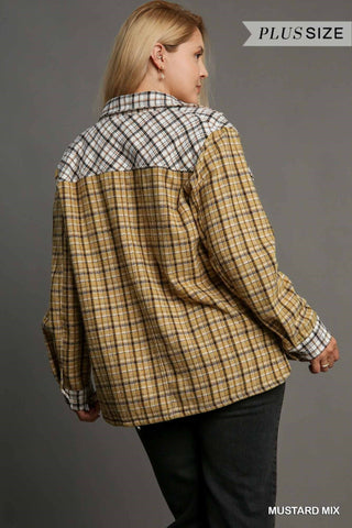 Plaid Colorblock Shacket FINAL SALE