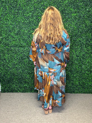 Entro Leaf Printed Midi