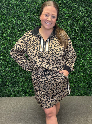 She + Sky Leopard Print Knit Skirt