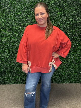 Bow Patch Pullover by Easel
