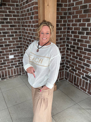 Cozy Co. Open Knit Beach Sweater