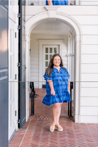 Umgee Royal Blue Heart Mini Dress