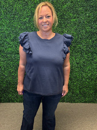 Umgee Ruffle Sleeve Top