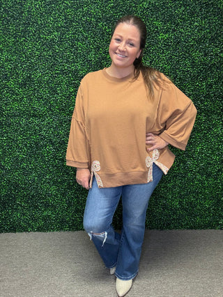 Bow Patch Pullover by Easel