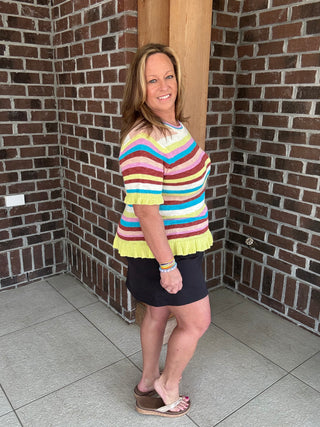 Easel Multi Color Knitted Sweater