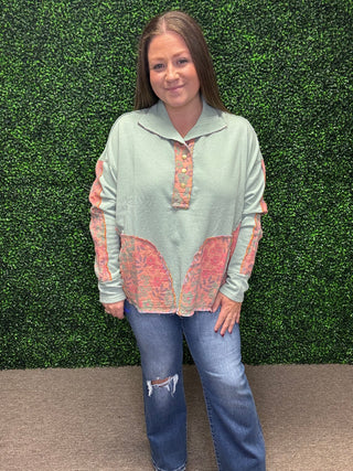 Floral Patch Pullover