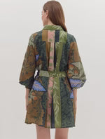 Entro Botanical Belted Mini Dress
