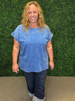 Crinkle Washed Short Sleeve Tee