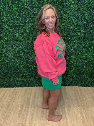 Coral Day Drinking Weather Sweatshirt