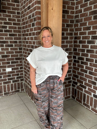 Easel Camo Knit Cargo Joggers