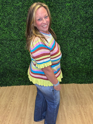 Easel Multi Color Knitted Sweater
