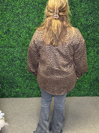 Leopard Button Down Shirt
