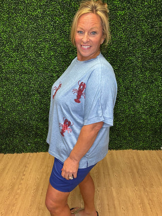 Jess Lea Lobster Shack Sequin Patch Top