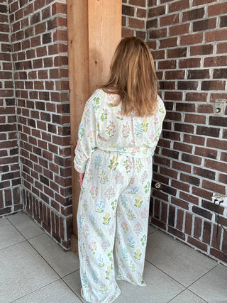 Stitch & Co Pastel Floral Wide Leg Pants