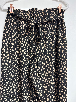 Black and Neutral Polka Dot Pants