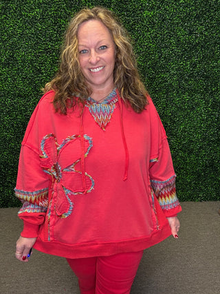 Easel Daisy Patch Pullover