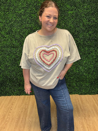 Heart Washed Terry Top-Easel