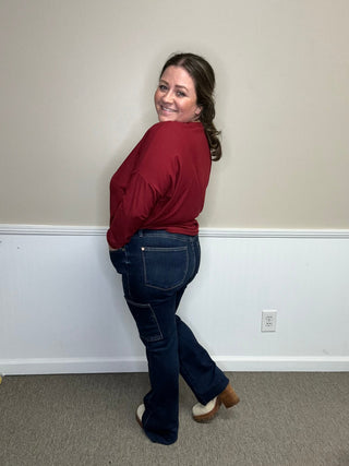 Cargo Bootcut Jean-Judy Blue