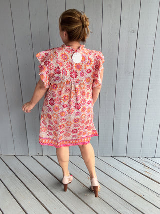 Floral Fusion Dress-Umgee FINAL SALE