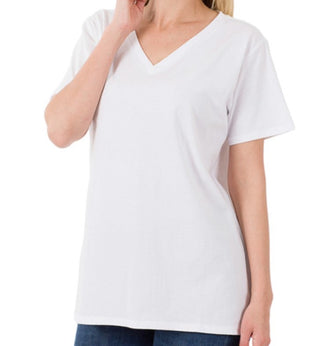 Zenana Boyfriend V Neck Tee