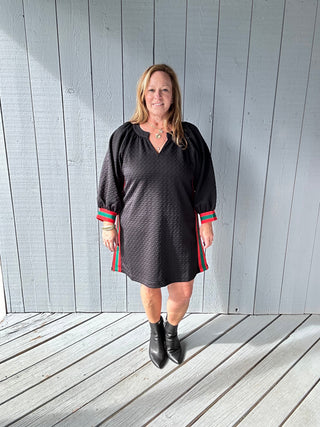 Sporty Side Stripe Dress-Entro