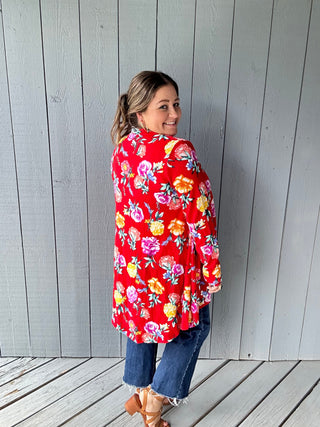 Emerald Floral Fun Cardi
