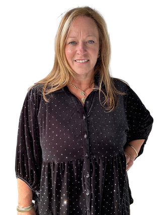 Blingy Velvet Tunic or Mini