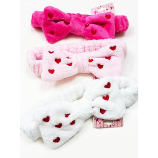 Heart Embroidered Shower Headband