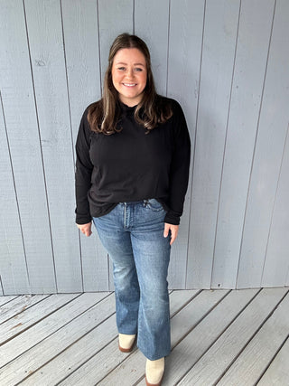 Emerald Mock Neck Pullover