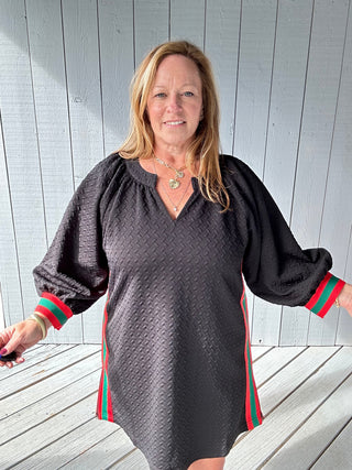Sporty Side Stripe Dress-Entro