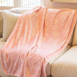 Ellie Bunny Throw   Pink   50x60