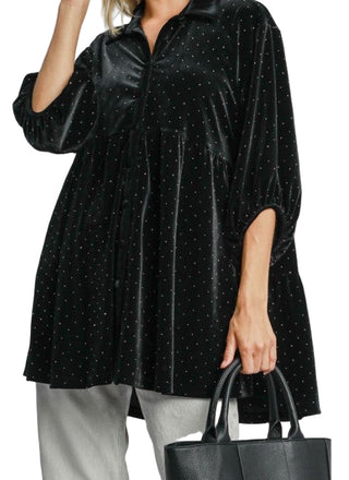 Blingy Velvet Tunic or Mini
