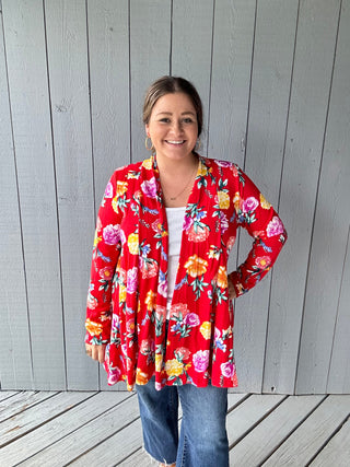 Emerald Floral Fun Cardi