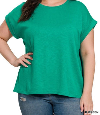 Cotton Modal Slub Tee-Zenana