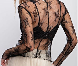 Easel Sheer Lace Top