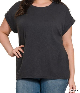 Cotton Modal Slub Tee-Zenana