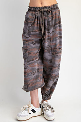 Easel Camo Knit Cargo Joggers