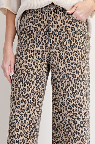 Leopard Wide Leg Pant