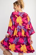 Easel Printed Twill Woven Dress