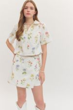 Entro Botanical Denim Skort