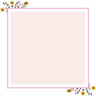 Event Background - light pink with hot pink border and yellow and orange floral illustrations