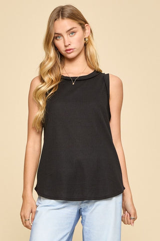 Waffle Knit Tank Top by Andree by Unit